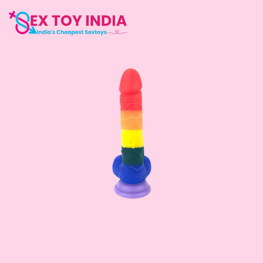 Rainbow hugecock dildo